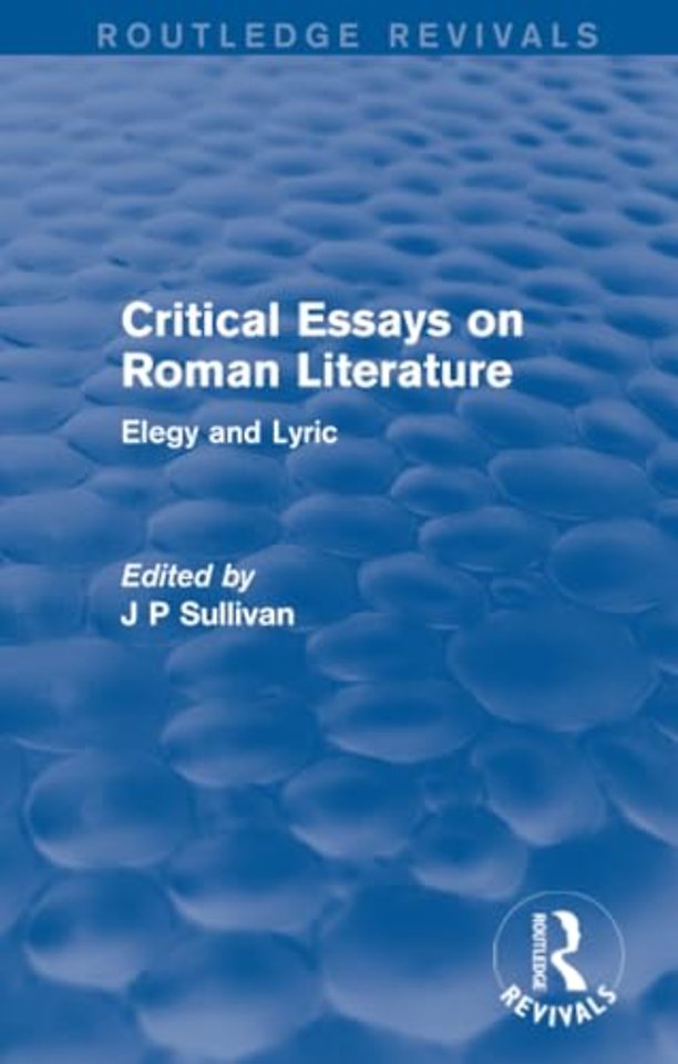 Critical Essays on Roman Literature