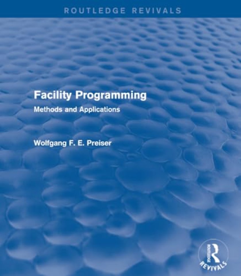 Facility Programming (Routledge Revivals)