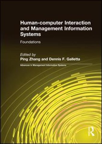 Human-computer Interaction and Management Information Systems: Foundations