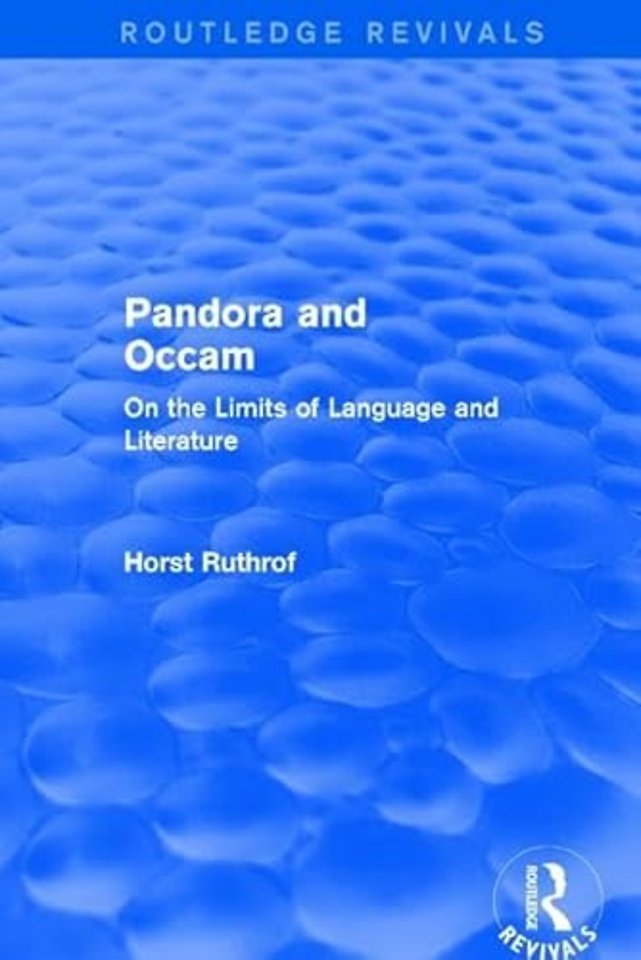 Routledge Revivals: Pandora and Occam (1992)