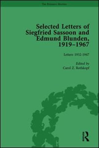 Selected Letters of Siegfried Sassoon and Edmund Blunden, 1919�1967 Vol 2