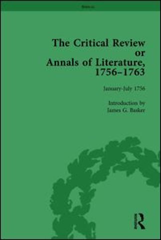 Critical Review or Annals of Literature, 1756-1763 Vol 1