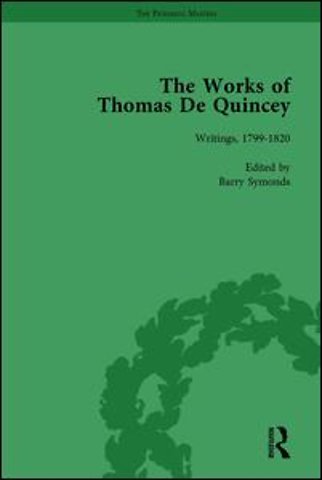 Works of Thomas De Quincey, Part I Vol 1