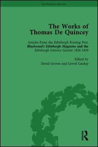 Works of Thomas De Quincey, Part I Vol 6