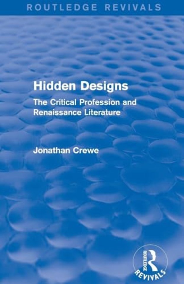 Hidden Designs (Routledge Revivals)