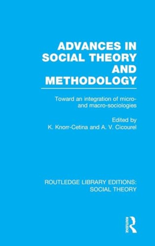 Advances in Social Theory and Methodology (RLE Social Theory)
