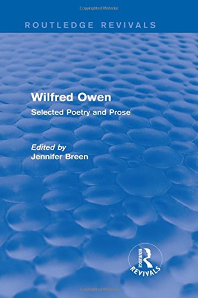 Wilfred Owen (Routledge Revivals)