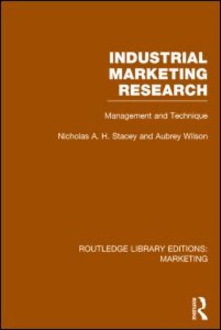 Industrial Marketing Research (RLE Marketing)