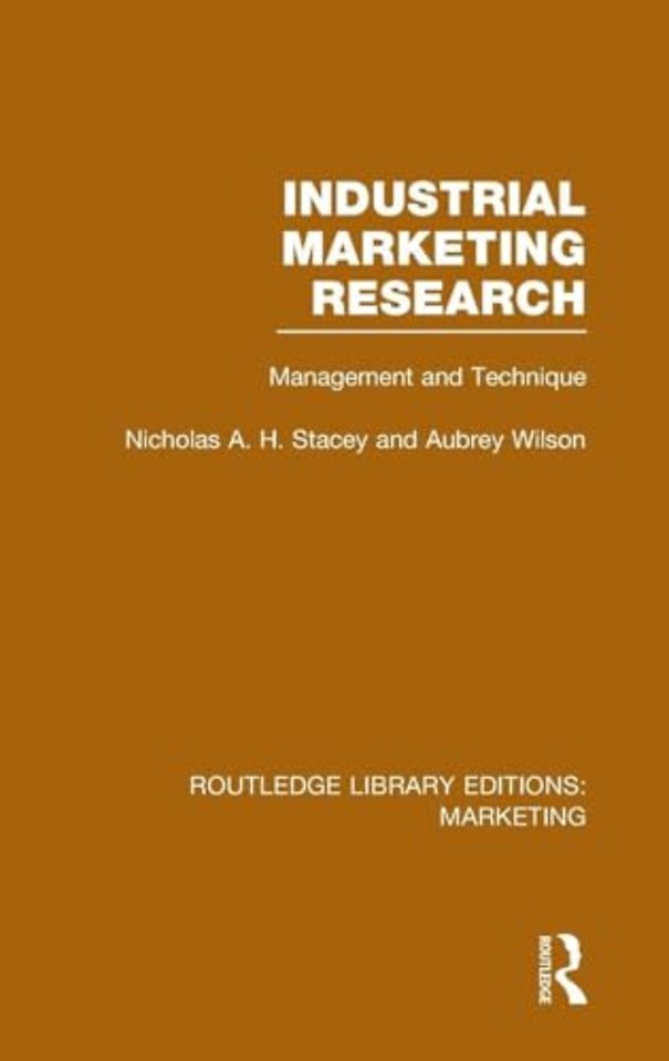 Industrial Marketing Research (RLE Marketing)
