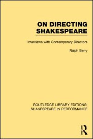 On Directing Shakespeare