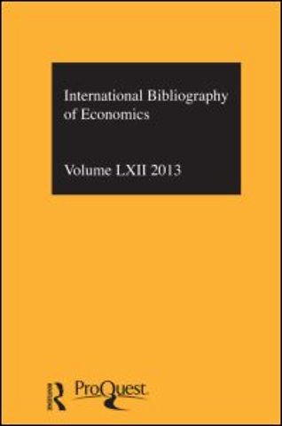 IBSS: Economics: 2013 Vol.62