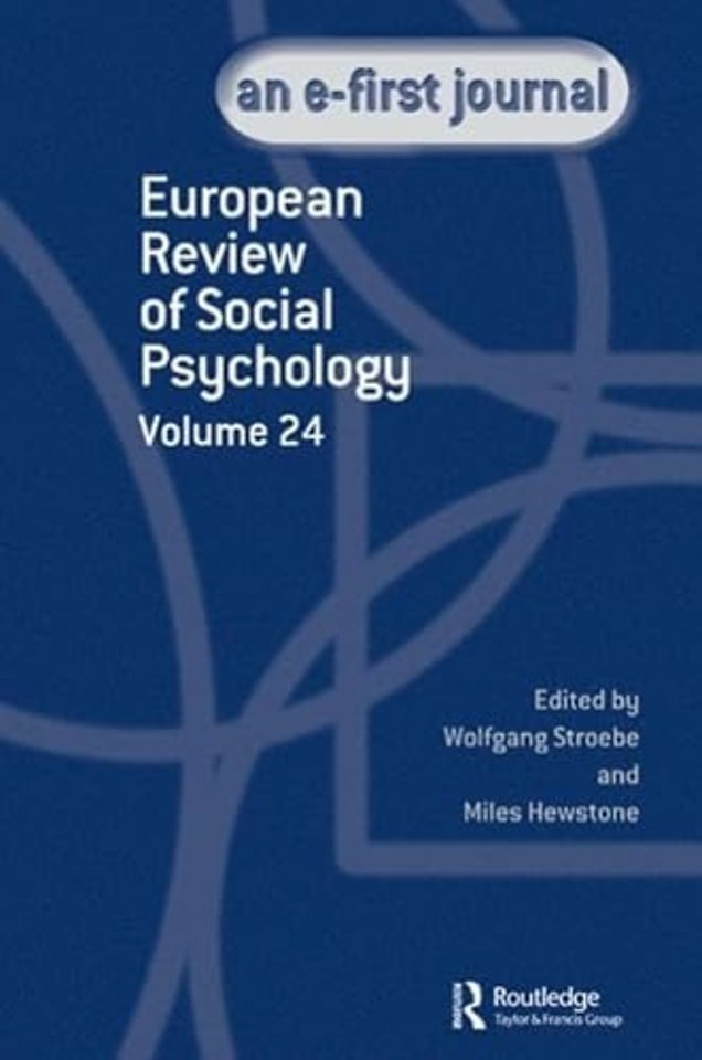 European Review of Social Psychology: Volume 24