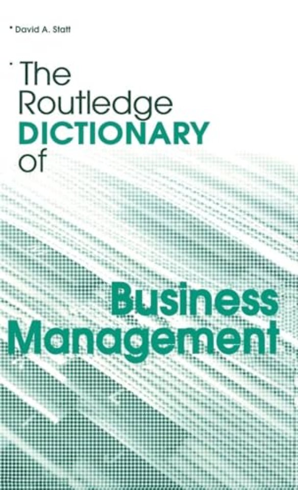 Routledge Dictionary of Business Management