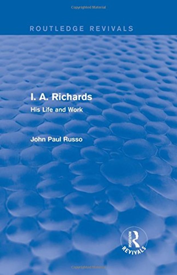I. A. Richards (Routledge Revivals)