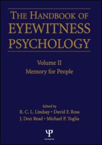 Handbook Of Eyewitness Psychology 2 Volume Set