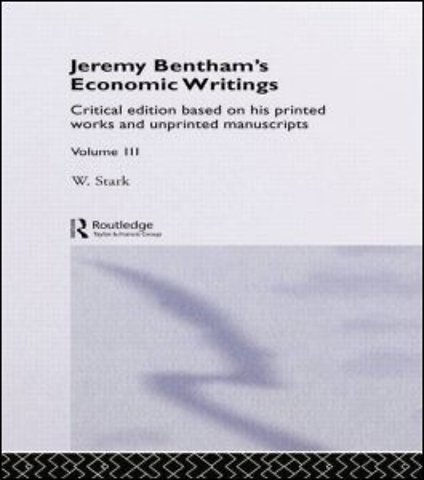 Jeremy Bentham's Economic Writings