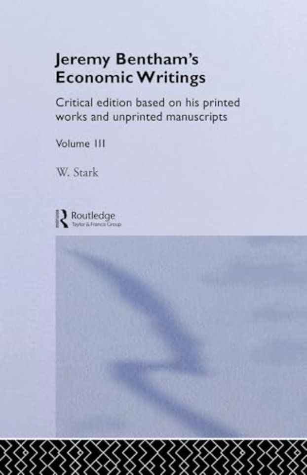 Jeremy Bentham's Economic Writings