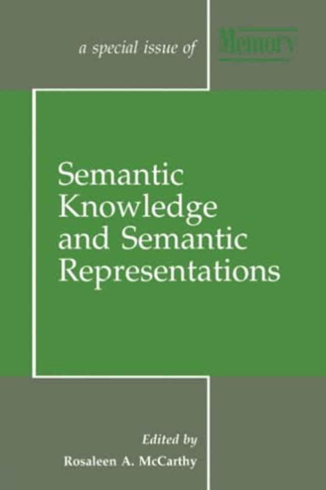 Semantic Knowledge and Semantic Representations
