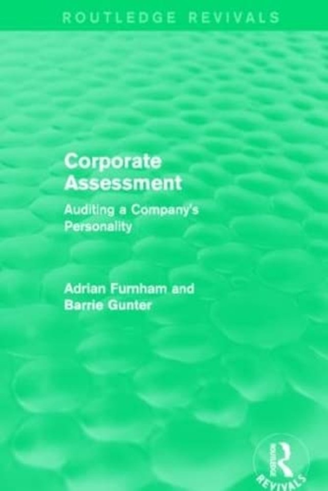 Corporate Assessment (Routledge Revivals)