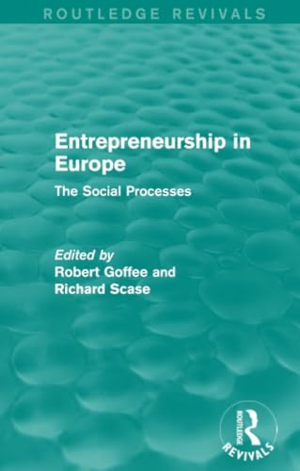 Entrepreneurship in Europe (Routledge Revivals)