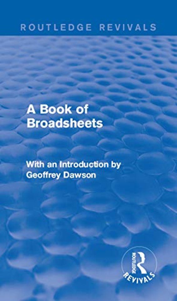 Book of Broadsheets (Routledge Revivals)