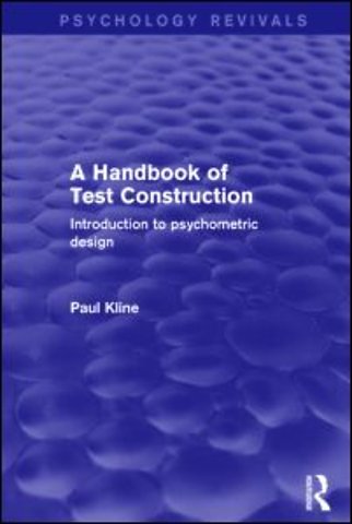 Handbook of Test Construction