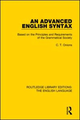 Advanced English Syntax