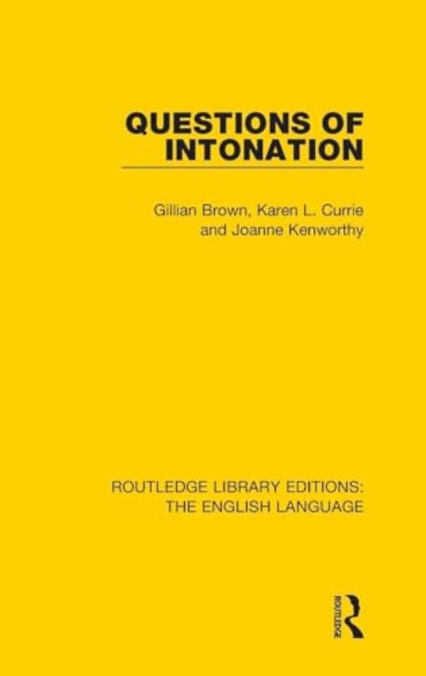 Questions of Intonation