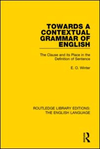 Towards a Contextual Grammar of English