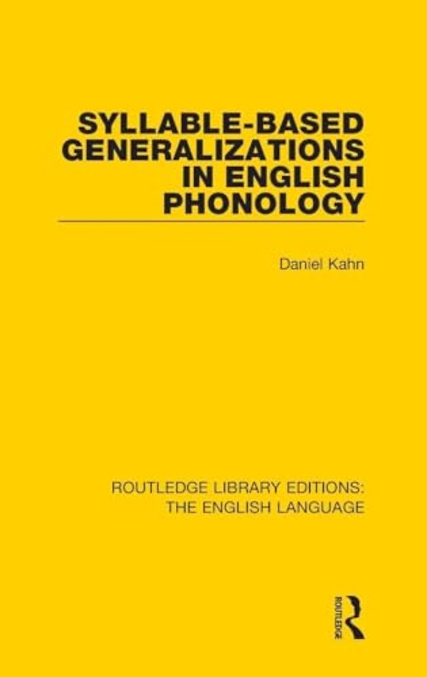 Syllable-Based Generalizations in English Phonology
