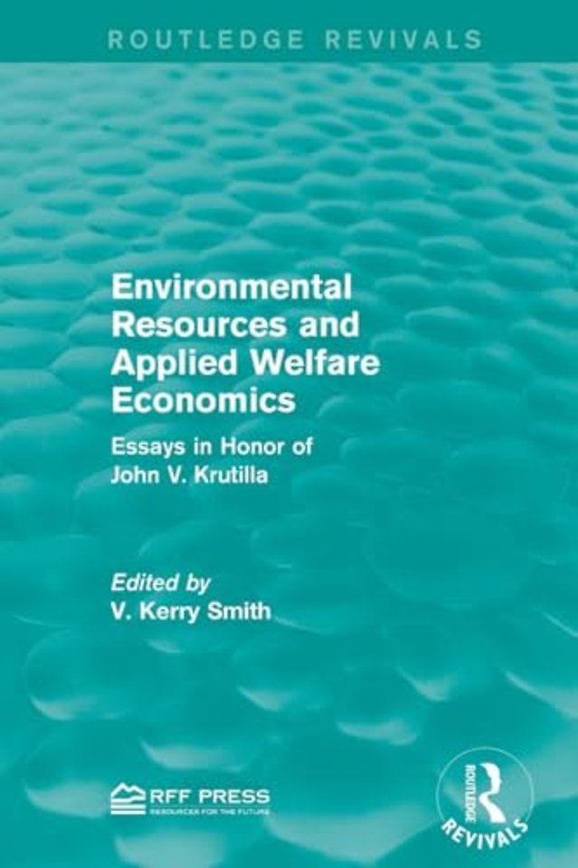 Environmental Resources and Applied Welfare Economics