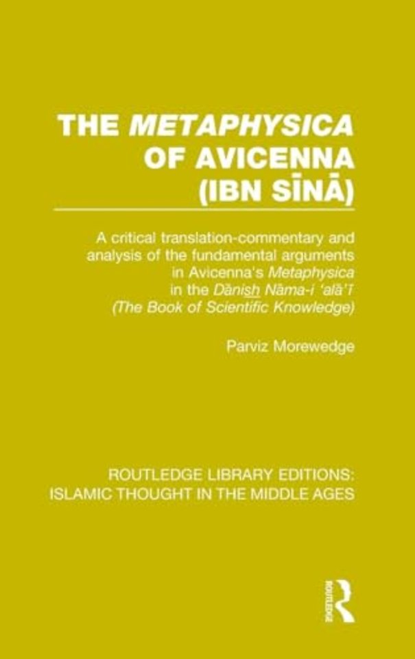 'Metaphysica' of Avicenna (ibn Sīnā)