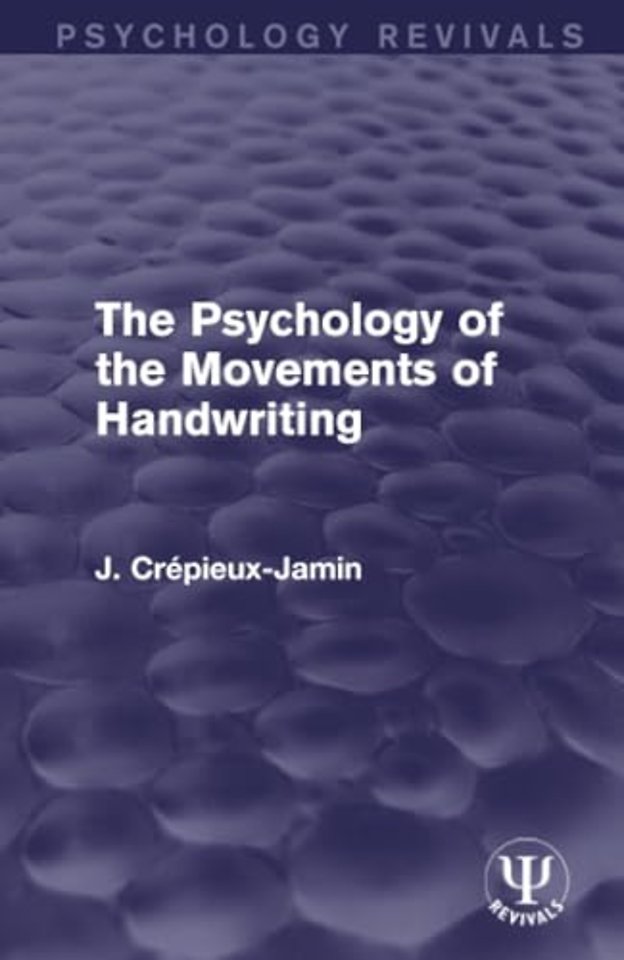 Psychology of the Movements of Handwriting