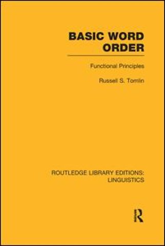 Basic Word Order (RLE Linguistics B: Grammar)