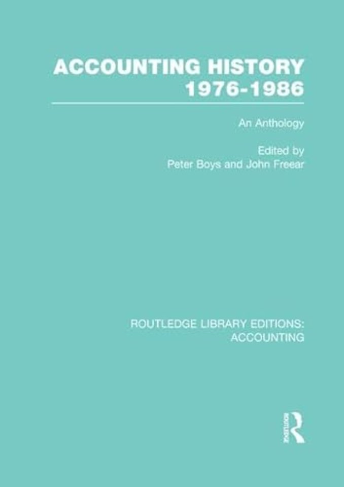 Accounting History 1976-1986 (RLE Accounting)