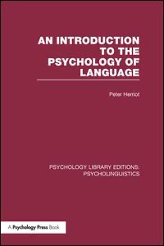 Introduction to the Psychology of Language (PLE: Psycholinguistics)