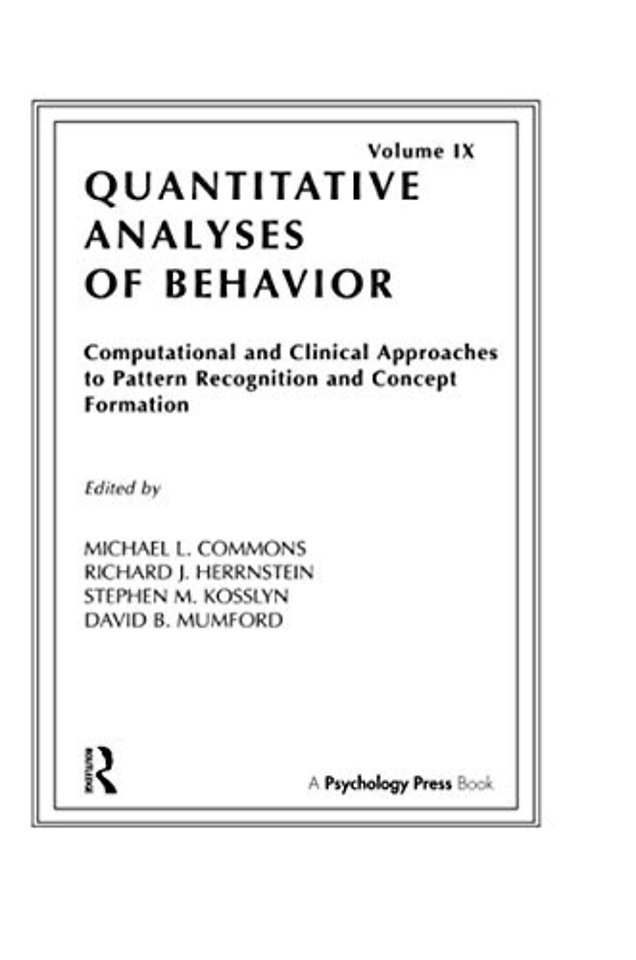 Computational and Clinical Approaches to Pattern Recognition and Concept Formation