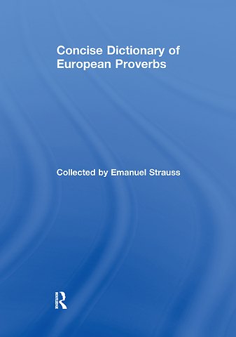 Concise Dictionary of European Proverbs