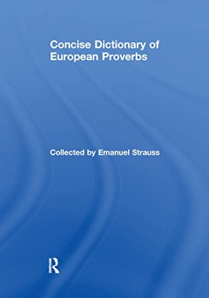 Concise Dictionary of European Proverbs