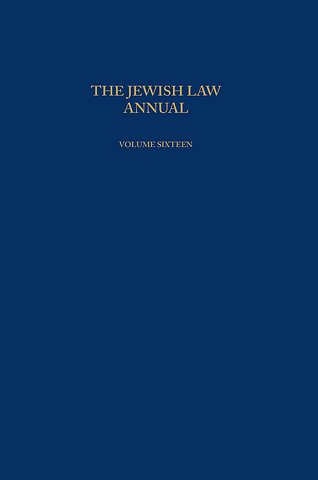Jewish Law Annual Volume 16