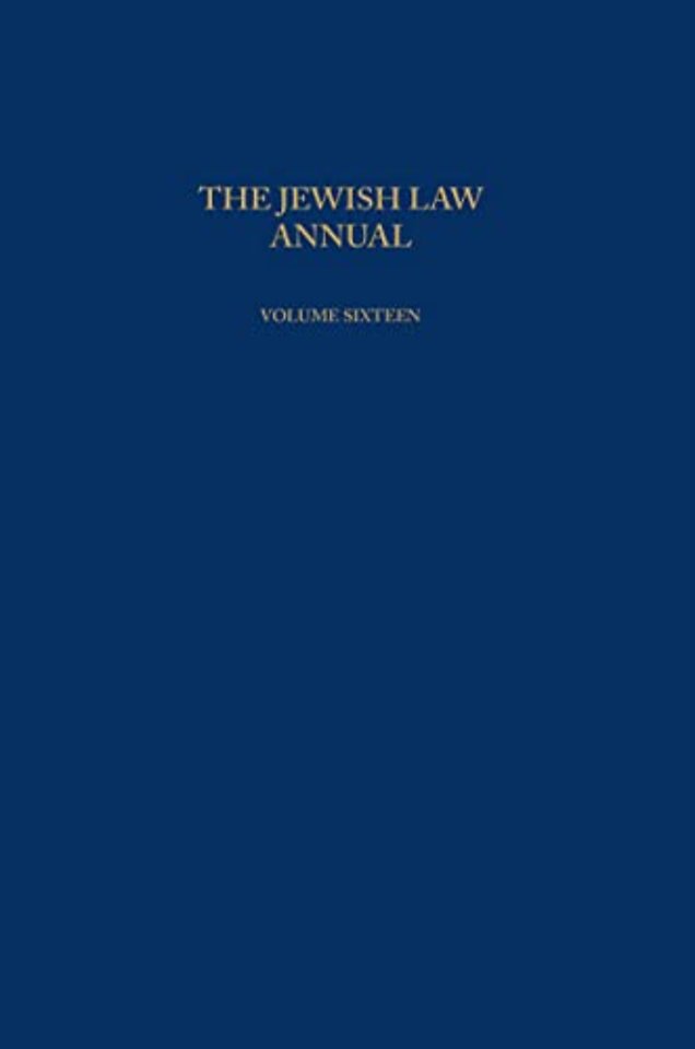 Jewish Law Annual Volume 16