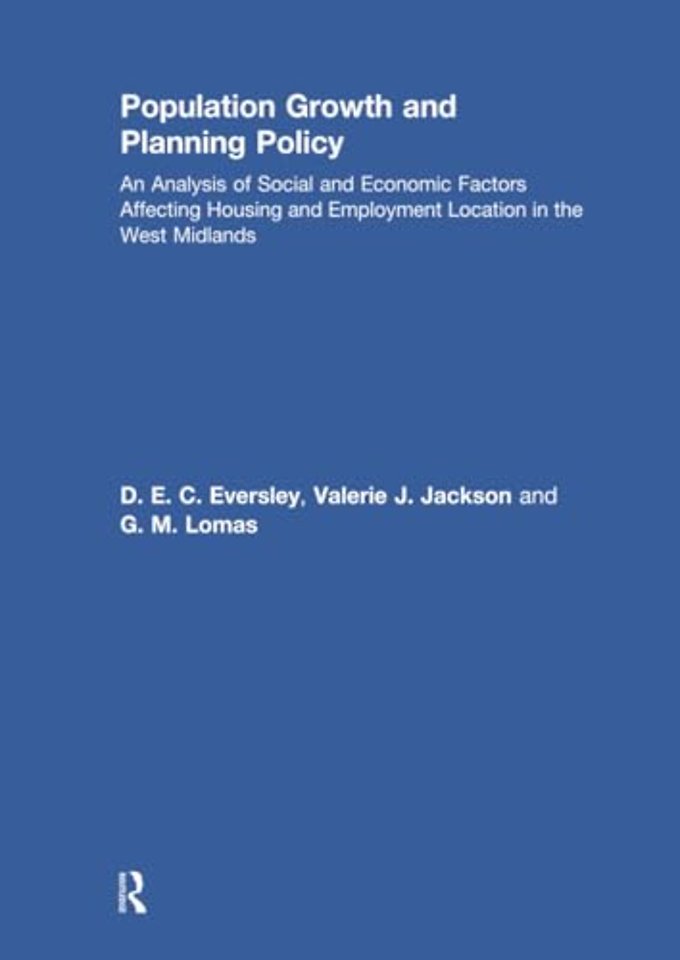 Population Growth and Planning Policy