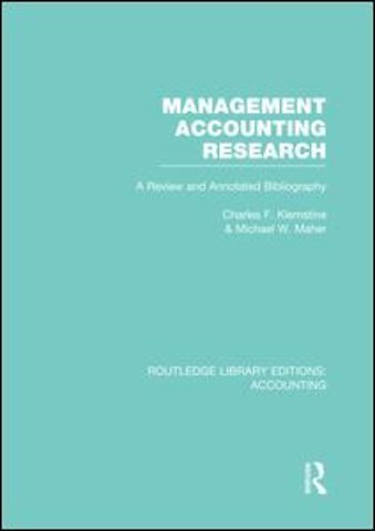 Management Accounting Research (RLE Accounting)