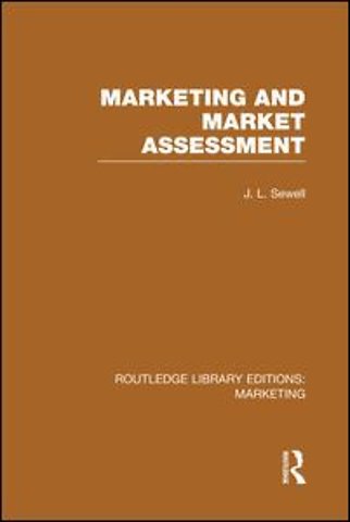 Marketing and Marketing Assessment (RLE Marketing)