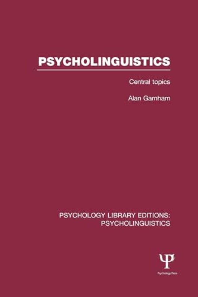 Psycholinguistics (PLE: Psycholinguistics)