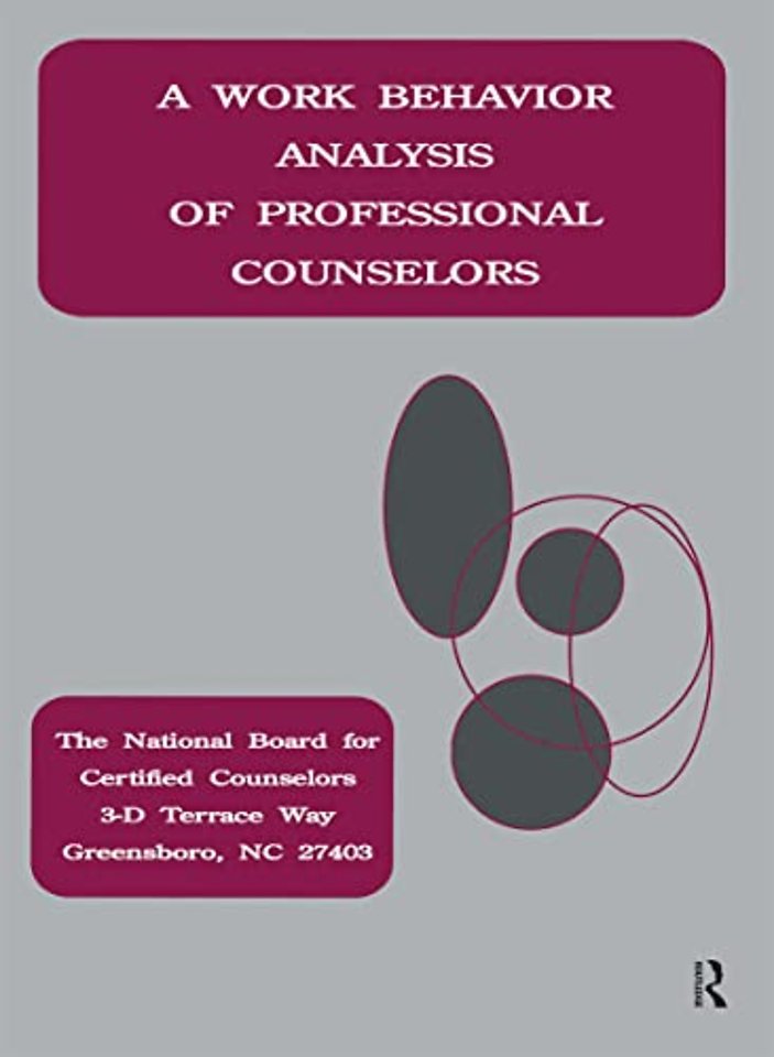 Work Behavior Analysis Of Professional Counselors
