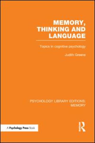 Memory, Thinking and Language (PLE: Memory)