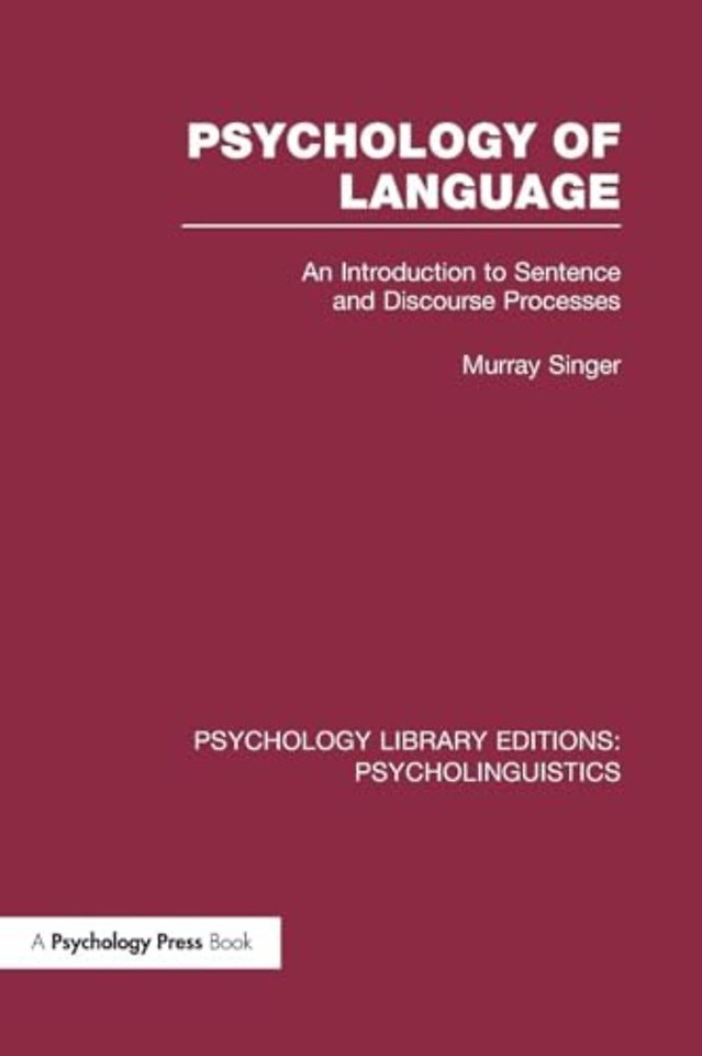 Psychology of Language (PLE: Psycholinguistics)