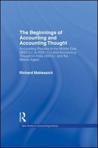 Beginnings of Accounting and Accounting Thought