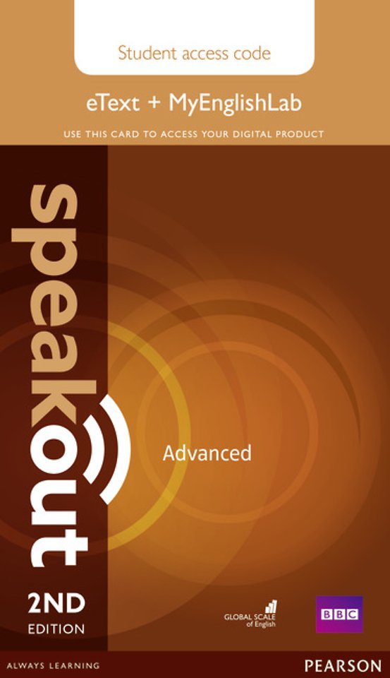 Speakout Advanced 2nd Edition eText & MyEnglishLab Student Access Card